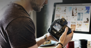 man holding a camera