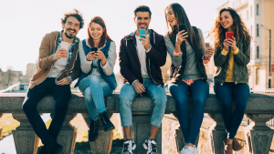 people checking out their phone