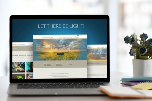 macbook placed on a desk