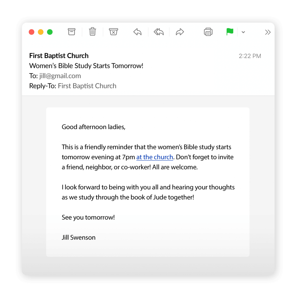 email message