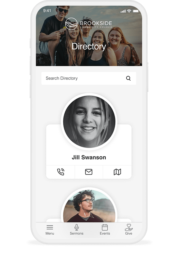 directory mobile phone screenshot