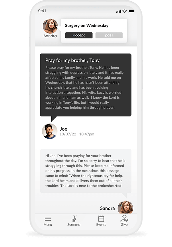 screenshot of phone conversations