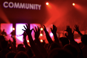 hand raising while worshipping