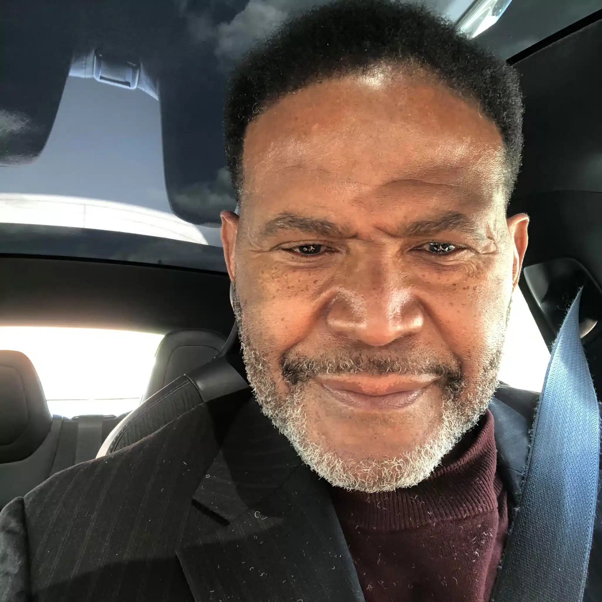 pastor david in his car