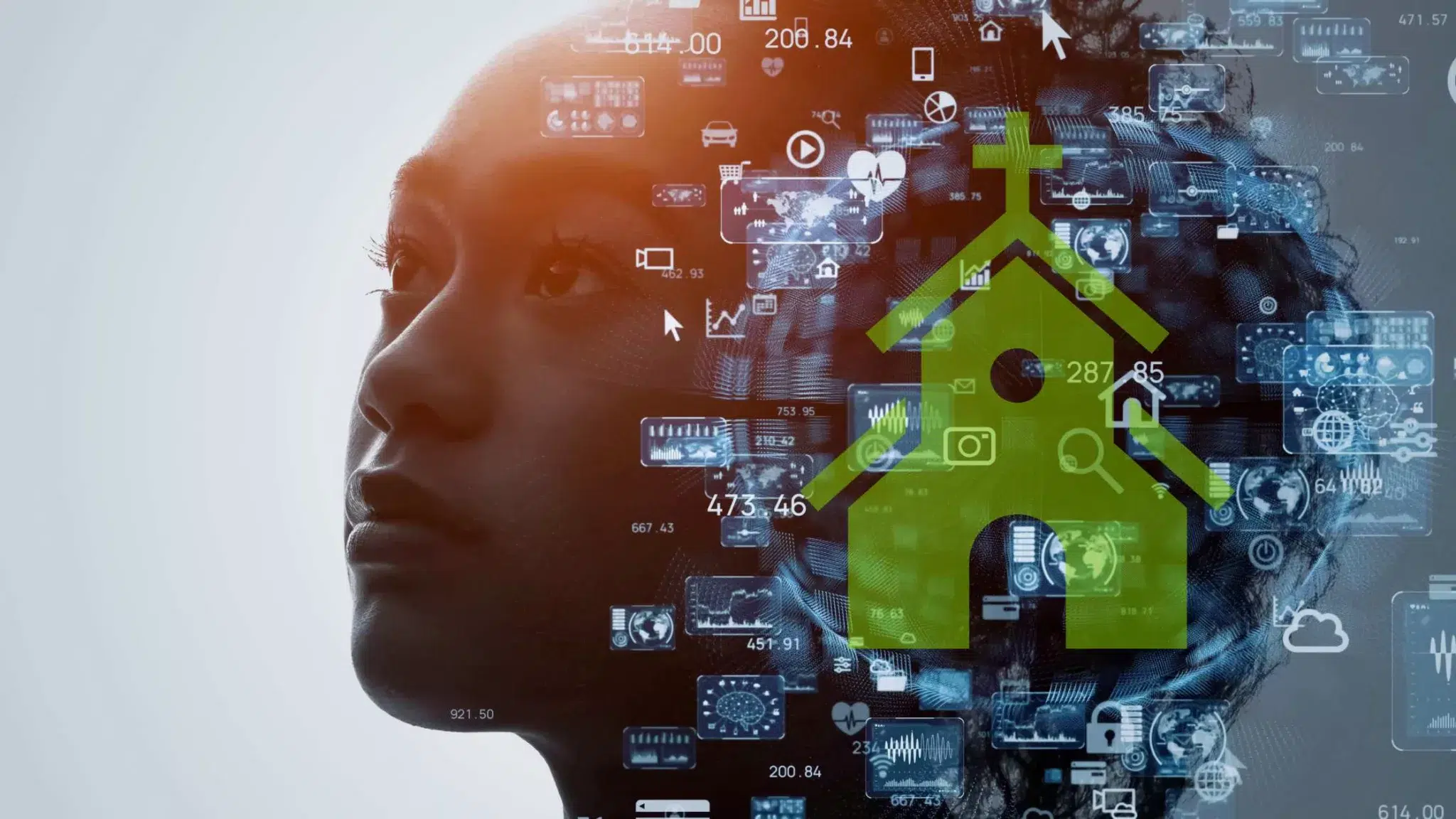 AI mind with church icon