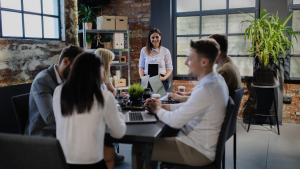 people gathering around the table
