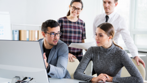people working with computer