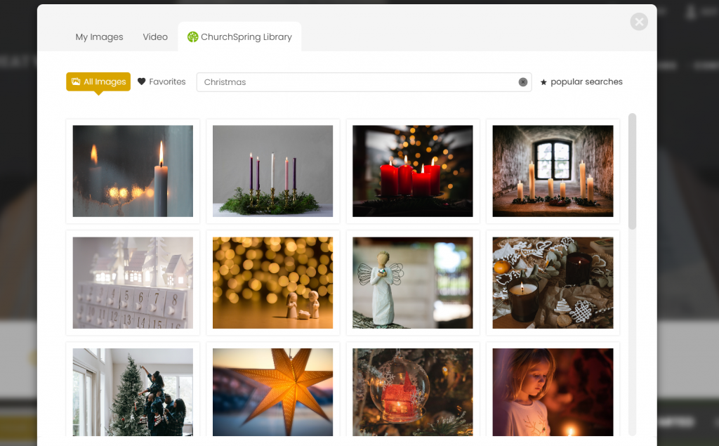 Churchspring christmas library screenshot