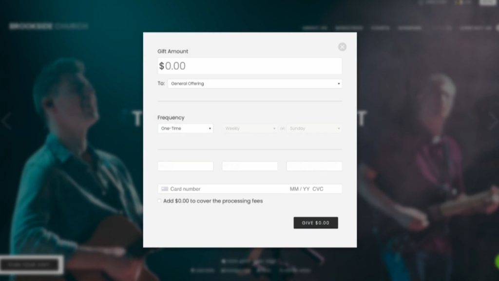 ChurchSpring giving screenshot