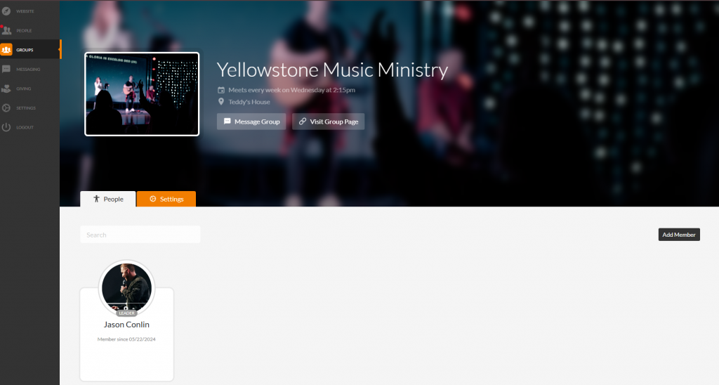 Yellowstone ChMs screenshot