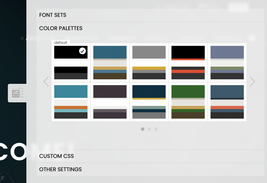 screenshot color palettes