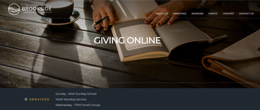 screenshot giving online